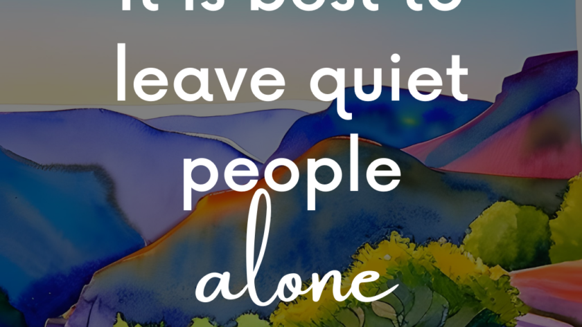 the power in being quiet