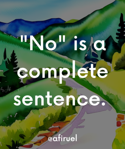 no is a complete sentence