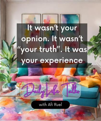 it was your experience