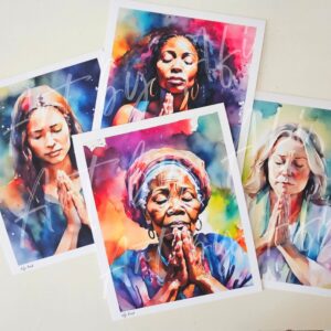 The Praying Woman | First Release Watercolor Print Collection | A Study in Prayer & Surrender